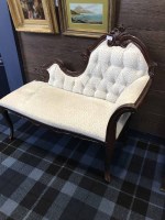 Lot 324 - REPRODUCTION HALL SEAT in the form of a chaise...