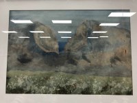 Lot 331 - * BRUCE WALKER, LUNAR LANDSCAPE watercolour on...