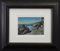 Lot 336 - SCOTTISH SCHOOL, ROCKY SHORE mixed media,...