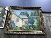 Lot 375 - * MCQUEEN MILLER, THE GREEN ROOF oil on board,...