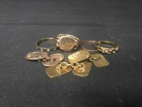 Lot 385A - GOOD LOT OF GOLD RINGS AND CUFFLINKS including...