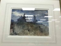 Lot 391 - BRITISH SCHOOL, LIGHTHOUSE watercolour on...