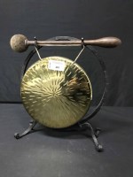 Lot 401 - LOT OF COPPER AND BRASS ITEMS including table...