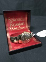 Lot 448 - GENTLEMAN'S SEKONDA WRIST WATCH with bracelet...