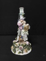 Lot 463 - SITZENDORF FIGURAL CANDLESTICK