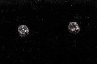 Lot 1745 - PAIR OF DIAMOND STUD EARRINGS the brilliant...