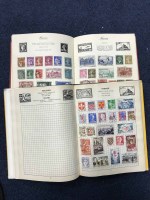 Lot 487 - LOT OF STAMPS AND VICTORIAN FAMILY BIBLE, ETC