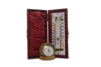 Lot 1005 - VICTORIAN TRAVELLING COMPASS contained in a...