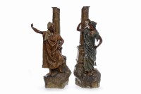 Lot 1230 - PAIR OF CONTINENTAL STONEWARE FIGURES both in...