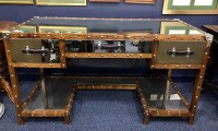 Lot 1250 - CONTEMPORARY MIRRORED WRITING/DRESSING TABLE...