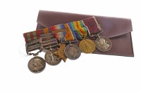 Lot 1253 - GROUP OF WWI MEDALS AWARDED TO 4487 B. HOUSTON...