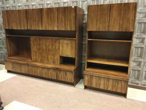 Lot 1329 - ROSEWOOD WALL UNIT by Robert Heritage for...
