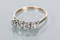 Lot 1767 - DIAMOND FOUR STONE RING the four brilliant cut...