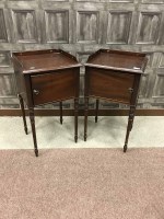 Lot 1353 - MATCHED PAIR OF 19TH CENTURY BEDSIDE CABINETS...