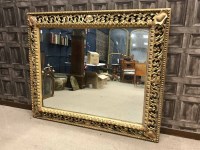 Lot 1373 - 20th CENTURY GILT OVERMANTEL MIRROR with...