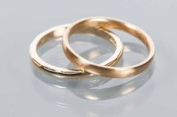 Lot 1771 - TWO LADY'S GOLD WEDDING BANDS one in nine...