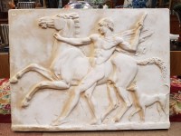 Lot 1400 - TWO PLASTER PANELS AFTER THE ANTIQUE one after...