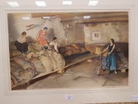 Lot 1429 - SIR WILLIAM RUSSELL FLINT (After) IN A GRANARY...