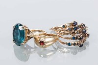 Lot 1781 - GROUP OF THREE RINGS comprising of a sapphire...
