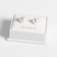 Lot 1790 - PAIR OF PEARL STUD EARRINGS each set with a...