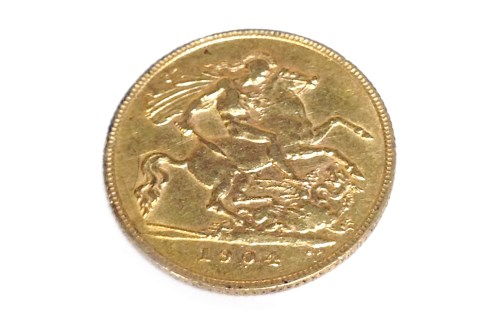 Lot 503 - GOLD HALF SOVEREIGN DATED 1904