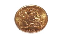 Lot 504 - GOLD HALF SOVEREIGN DATED 1913