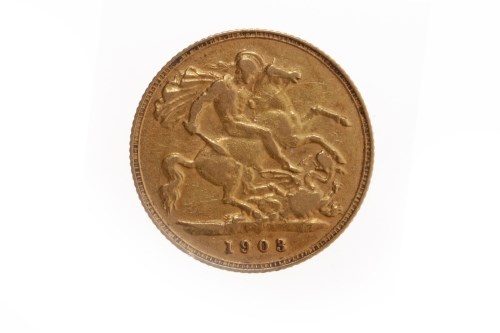 Lot 509 - GOLD HALF SOVEREIGN DATED 1903