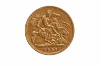 Lot 524 - GOLD HALF SOVEREIGN DATED 1897