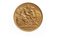 Lot 526 - GOLD HALF SOVEREIGN DATED 1913