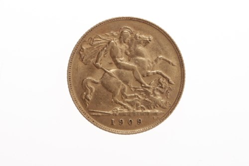 Lot 531 - GOLD HALF SOVEREIGN DATED 1909