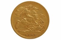 Lot 539 - GOLD HALF SOVEREIGN DATED 1894