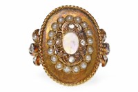 Lot 78 - VICTORIAN STYLE OPAL AND PEARL RING set with a...