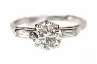 Lot 465 - DIAMOND SOLITAIRE RING with an eight claw set...