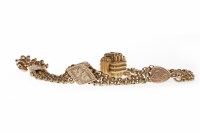 Lot 678 - ORNATE NINE CARAT GOLD WATCH CHAIN with...