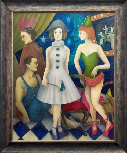 Lot 3 - * ANNA PHELPS, BACKSTAGE oil on canvas, signed...