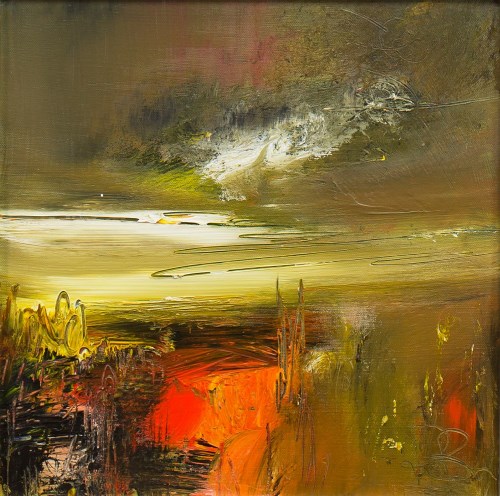Lot 9 - * ROSANNE BARR, FIRE LIGHT oil on canvas,...