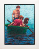 Lot 82 - DAMIAN CALLAN, LOOKING INTO THE WATER oil on...