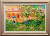 Lot 124 - * JAMES HARRIGAN, SPRING IN TUSCANY oil on...
