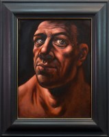 Lot 128 - * PETER HOWSON OBE, THOUGHTFUL oil on canvas,...