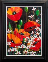 Lot 144 - * DANIEL CAMPBELL, POPPIES AND DAISIES oil on...