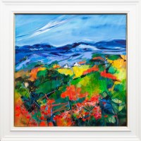 Lot 162 - SHELAGH CAMPBELL, RED GATE AND POPPIES ON...