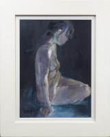 Lot 192 - * MARION DRUMMOND, BLUE NUDE oil on board,...