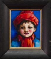 Lot 297 - * MARY GALLAGHER, RED SCARY AND TAMMY acrylic...