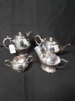 Lot 36 - SILVER PLATED TEA SERVICE along with other...