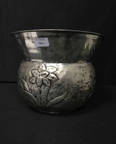 Lot 75 - ARTS AND CRAFTS WHITE METAL PLANTER