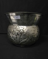 Lot 75A - ARTS AND CRAFTS WHITE METAL PLANTER