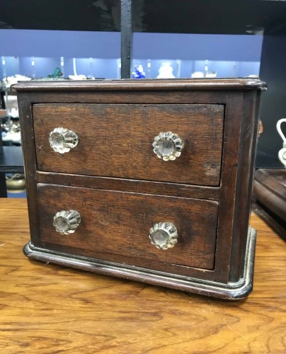Lot 82 - SMALL VICTORIAN CHEST WITH TWO DRAWERS