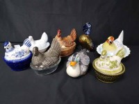 Lot 83 - SIX TAPPIT HENS along with two other bird...