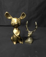 Lot 116 - LOT OF VARIOUS BRASS ANIMALS AND OTHER OBJECTS...