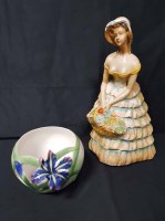 Lot 141 - FRANZ BOWL AND PLASTER FIGURE OF A LADY